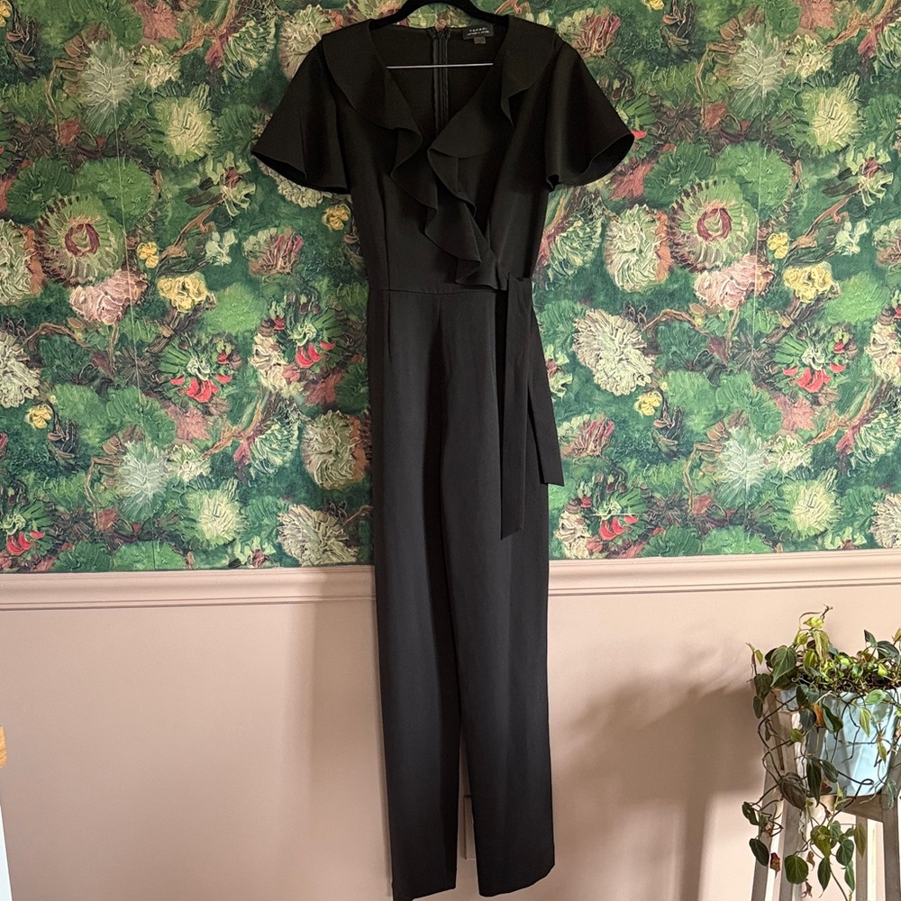Chic Black Ruffle Jumpsuit